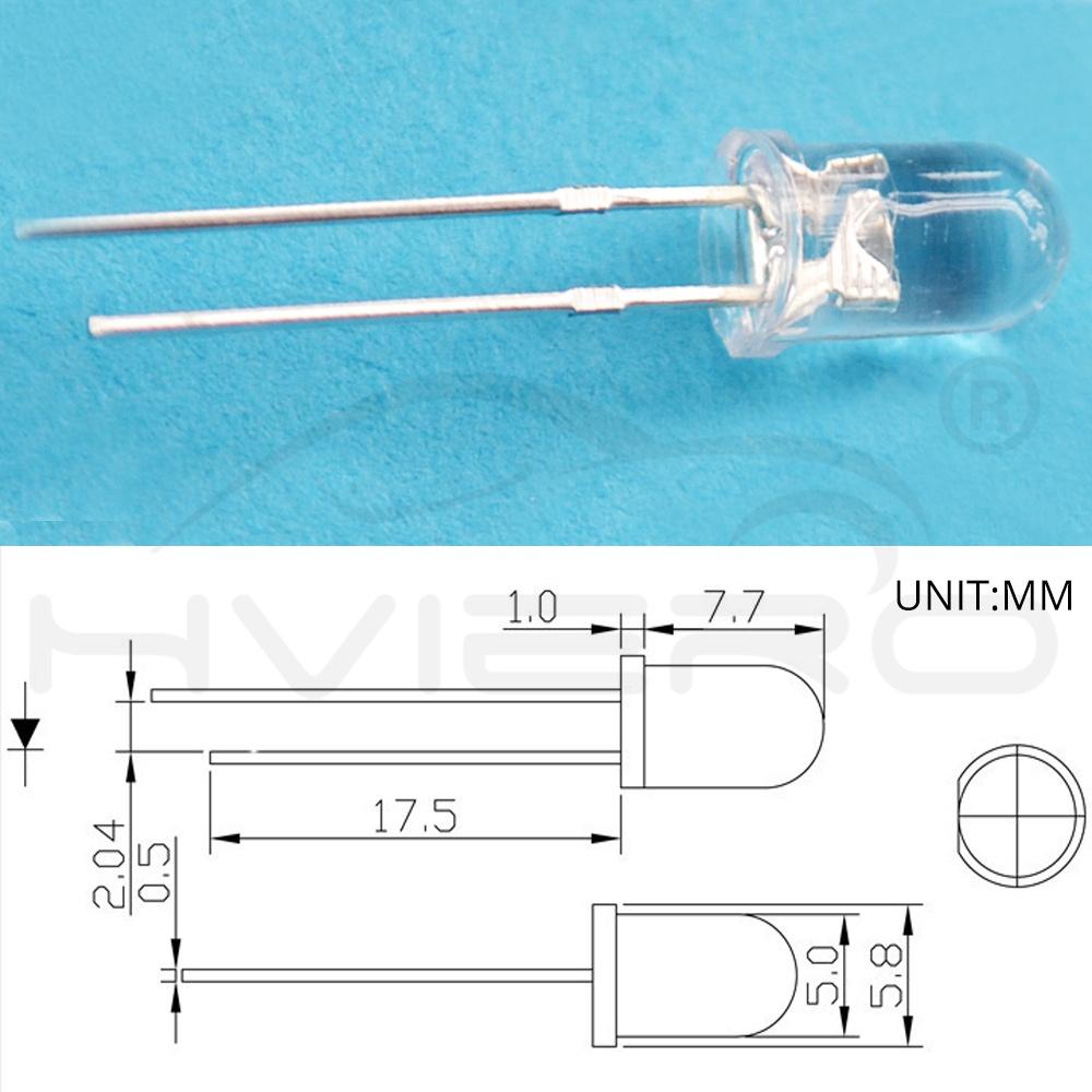 100 шт. Белый Синий Красный Желтый Зеленый 5 мм 3 мм Круглый светодиодный набор в ассортименте Ультра супер яркий светоизлучающий диод 6000-6500k лампа
