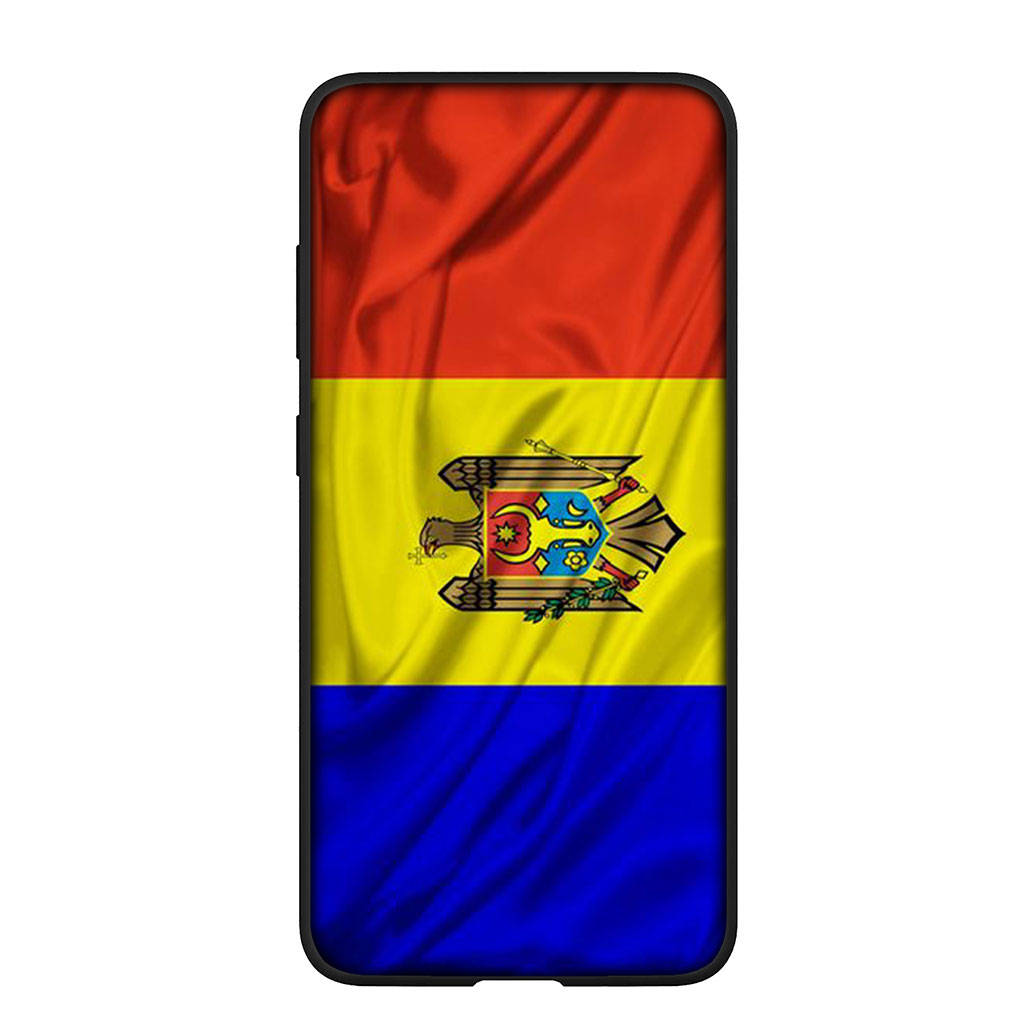 Чехол для телефона Samsung Galaxy S24 S23 iPhone 16 15 14 Xiaomi Redmi Note 13 12 11 8 Plus 10 9 Pro Max X XR 13C 12C A15 OPPO Huawei Чехол с флагом Молдовы