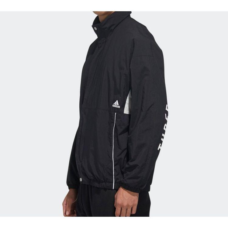 adidas Тканая куртка с воротником-стойкой на молнии Мужские куртки черные FM5455