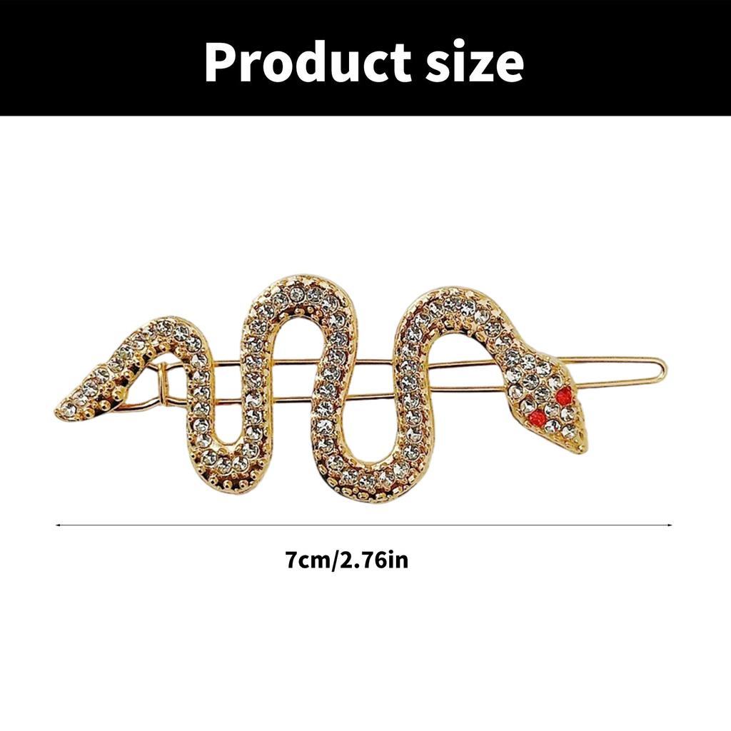 Luxurious Rhinestone Snake Hair Clip For Women With Unique Designs Elegant Hair Styling Accessories Side Clip Hair Pin