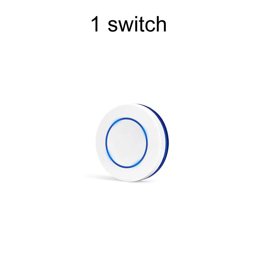 RF 433MHz беспроводной выключатель света AC 100-240V релейный приемник мини круглая кнопка переключатель пульт дистанционного управления для домашней светодиодной лампы 10A