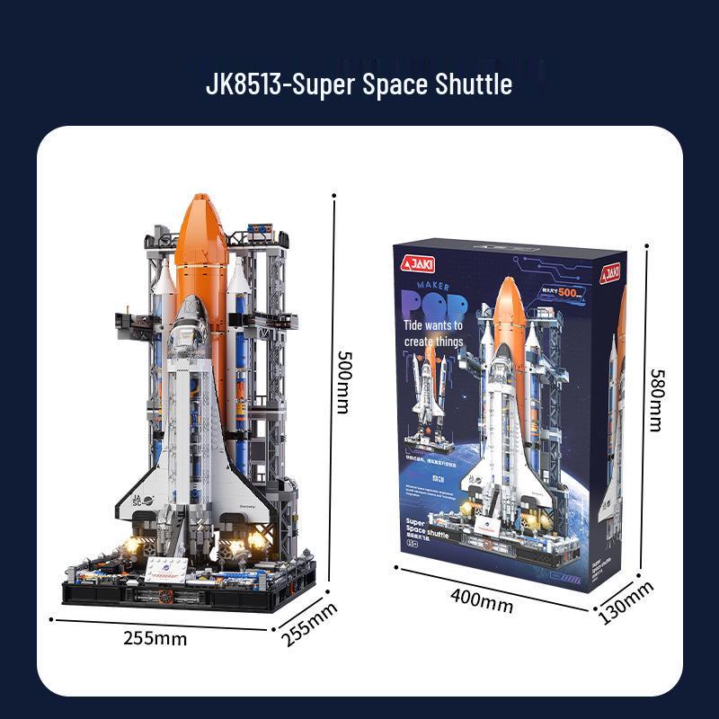 Jiaqi Dawn Solar Space Station Rocket Building Block Model Gift for Adults