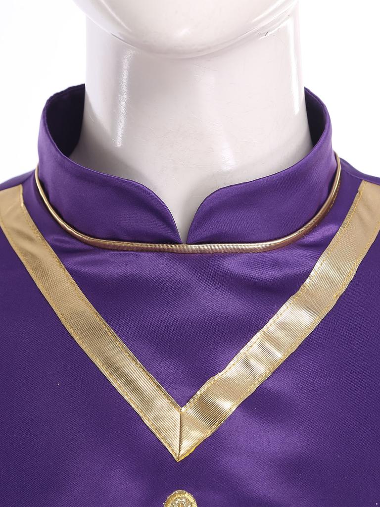 Womens Priest Cleric Cassocks Embroidered Cross Long Sleeve Back Zipper Long Robe