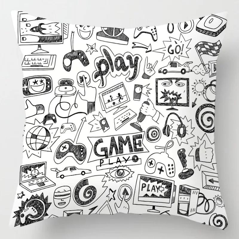 Home Decor TV Game Fan Style Square Pillowcase Cushion Cover Anime New Design Gamer Grip Printed 45x45 Gift for Kids