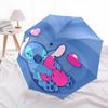 Stitch, Hearts Themed Automatic Opening and Closing Umbrella, Brightly Colored 8-rib Portable Umbrella, Suitable for Men and Women, A Perfect Gift for