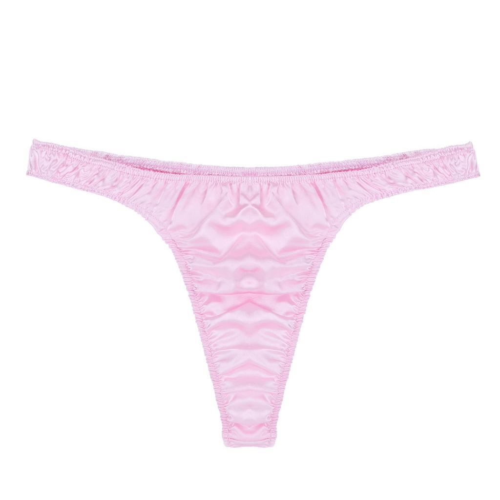 Men's Sexy Comfortable Underwear Shiny Ruffled Sissy Bikini Briefs Thong