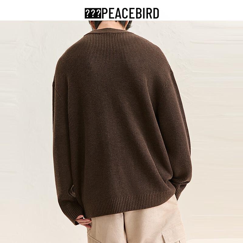 Мужской вязаный свитер с карманами PEACEBIRD Workwear