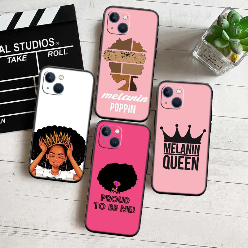 BH34 Melanin Black People Afro Girls New High-End Shell Phone Case for Redmi Note 13 14 Pro+ Plus A3 A3X 13X 13C 13R 14S 14C 14R