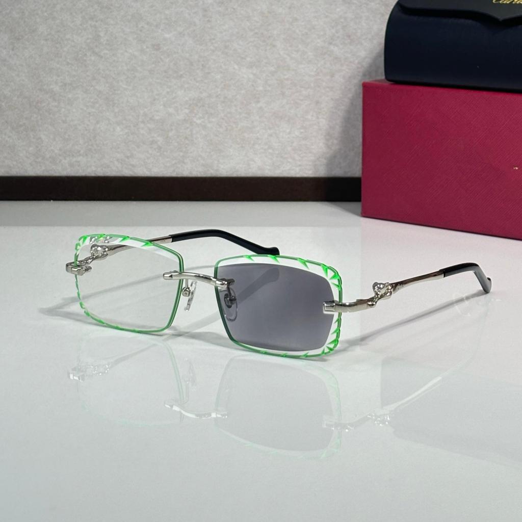 CT02507J Безрамные солнцезащитные очки с леопардовым принтом для унисекс - Модные, Универсальные, Фотохромные для вечеринок и отпусков