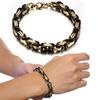 Vnox 8 мм панк византийские звенья цепи браслеты для мужчин нержавеющая сталь тяжелый мужской Pulseira