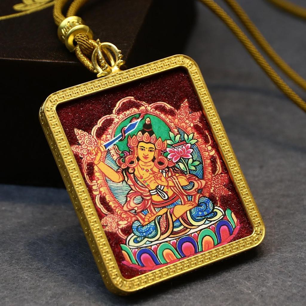 Тибетская ручная роспись Тханка: Минеральный пигмент Зодиак и Восемь Божеств-Хранителей