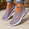 Women's Cut-out Sneakers Casual Breathable Slip On Walking Shoes Lightweight Outdoor Flat Shoes