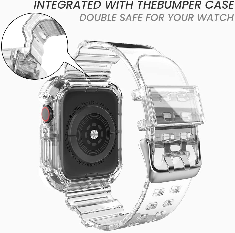 Чехол+Ремешок для Apple Watch Band 46мм 42мм 45мм 44мм 40мм 41мм силиконовый Чехол+Браслет ремешок iWatch Серии 10 9 8 7 6 5 4 3 SE 2
