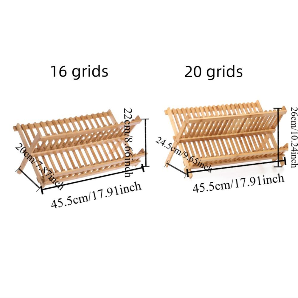 Retro Folding Dish Rack Natural Drying Holder Easy Clean Dish Drying Rack Restaurant