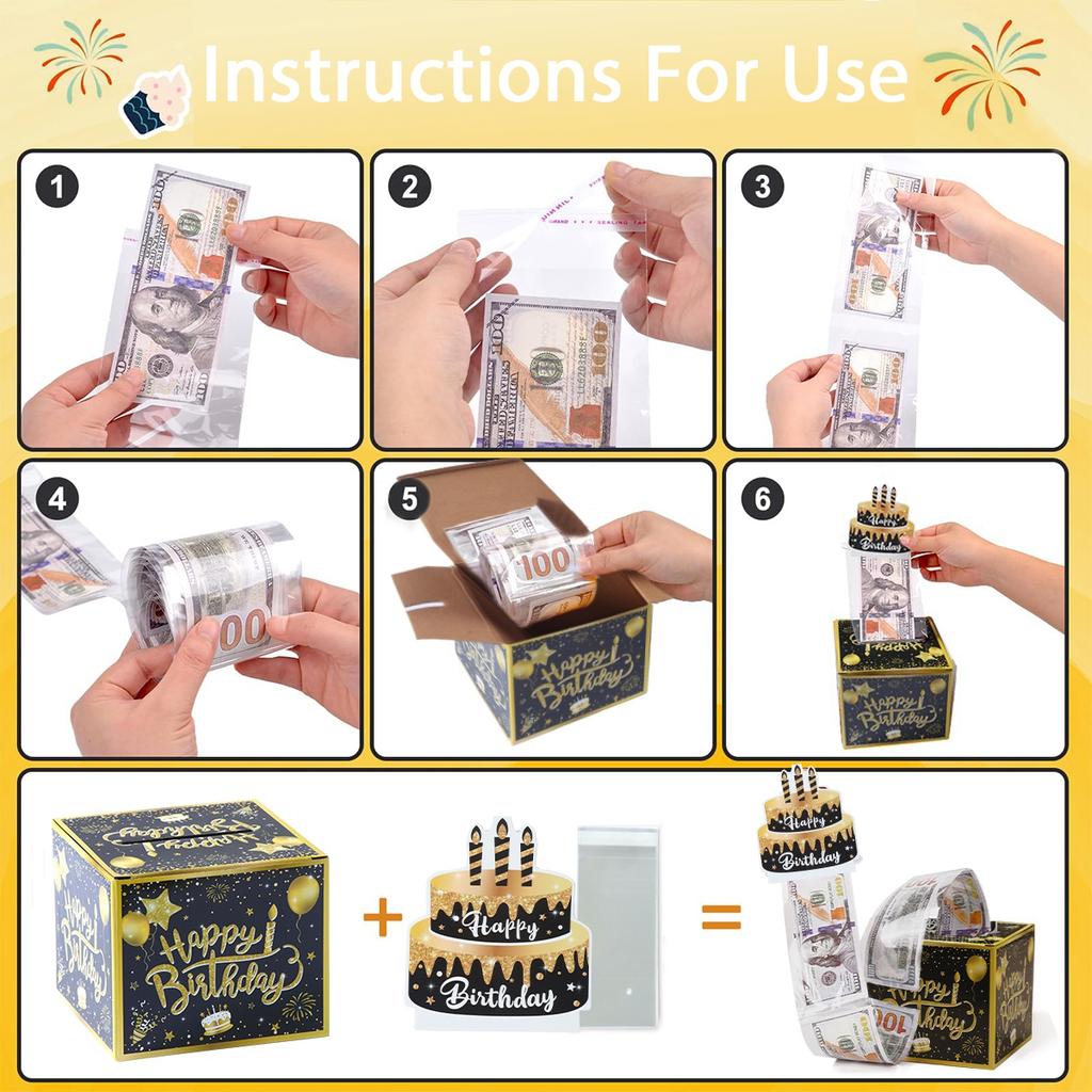 32 шт./1 комплект, сюрприз, подарочная коробка, украшение на день рождения, дети, взрослые, с днем рождения, черная золотая коробка-сюрприз, украшение на детский душ