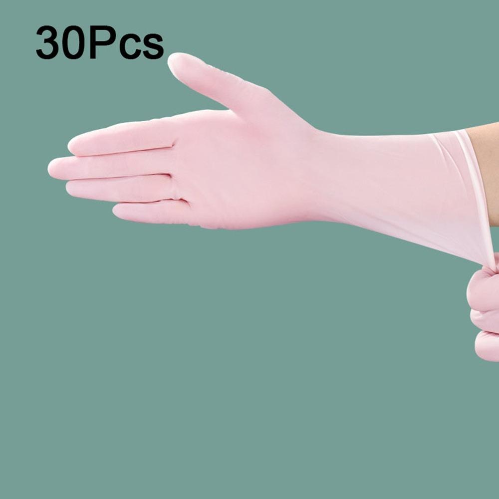 30Pcs Food Grade Nitrile Gloves Waterproof Dishwashing Gloves Food Handling