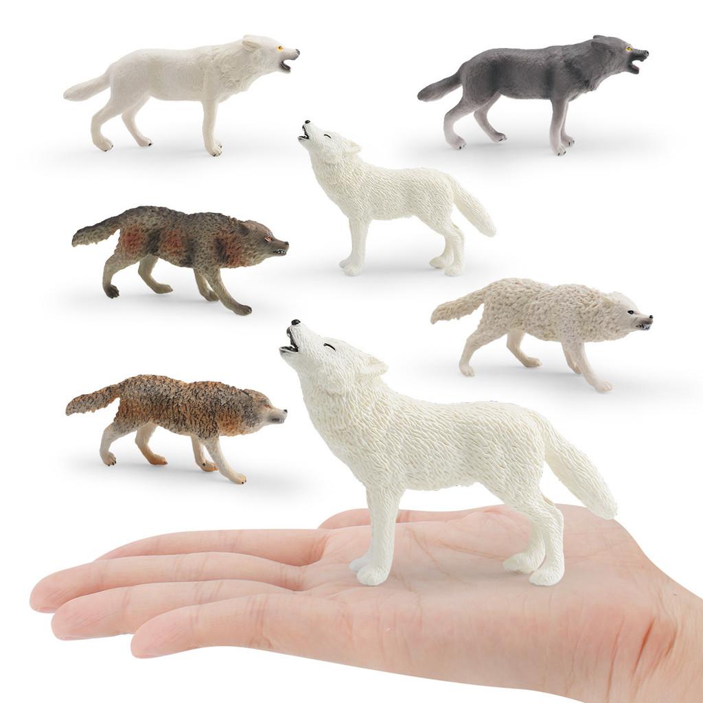 Natureinspired Animal Pvc Models Collection With Standing Wolf Figures For Childrens Toys