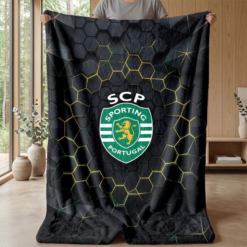 Sporting CP FC Soft Flannel Fleece Blanket Lightweight Cozy Warm Throw Blanket For Sofa Bed Home Decor