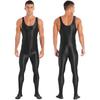 Мужской комбинезон без рукавов, цельный боди для всего тела, спортивный комбинезон