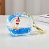Handcrafted Glass Glass Pocket Fish Keychain Oil Filled Keychain Ornament  Bag Accessories