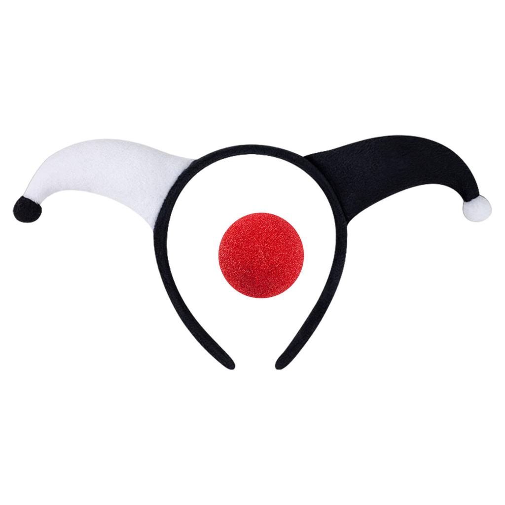 Colorful Clown Headband With Nose Set Costume Cosplay Accesories For Carnival Birthday Parties And Dress Up Event