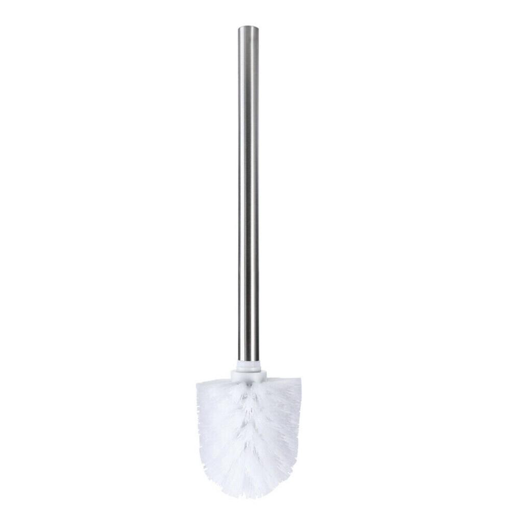 New Accessories Toilet Brush Scrubbers Head & Handle Stainless Steel Bathroom