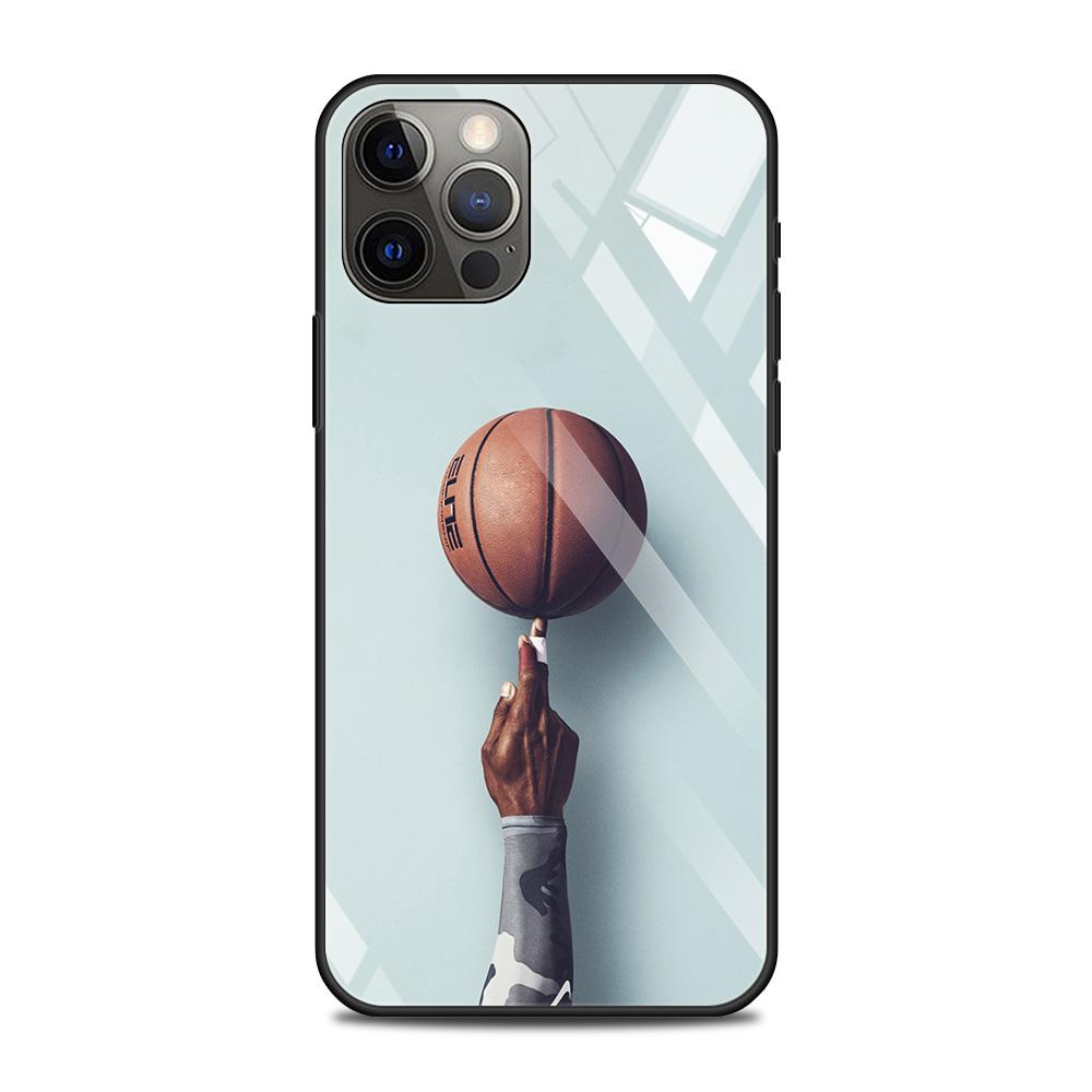 Чехол для телефона из закаленного стекла для iPhone 12 11 Pro Max, чехол для iPhone Xs Max XR XS 7 8 Plus 11 Pro, баскетбольная корзина