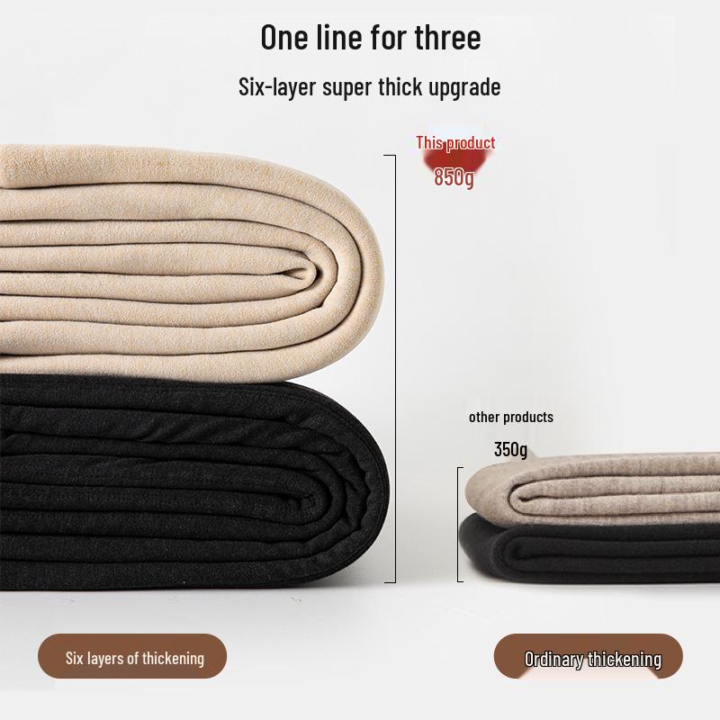 Мужские толстые флисовые брюки из шерсти, хлопка и кашемира, слим-фит - Очень теплые зимние наколенники