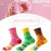 Смешная коробка носков-макаронс с пончиками для женщин, девушек, подростков, забавные, необычные, милые, прикольные хлопковые носки, подарки на день рождения, Рождество, мультиупаковка