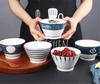 Японская бытовая керамическая миска для риса суповая миска для лапши десертная корейская ледяная миска креативная ретро посуда миска-шляпа керамические миски