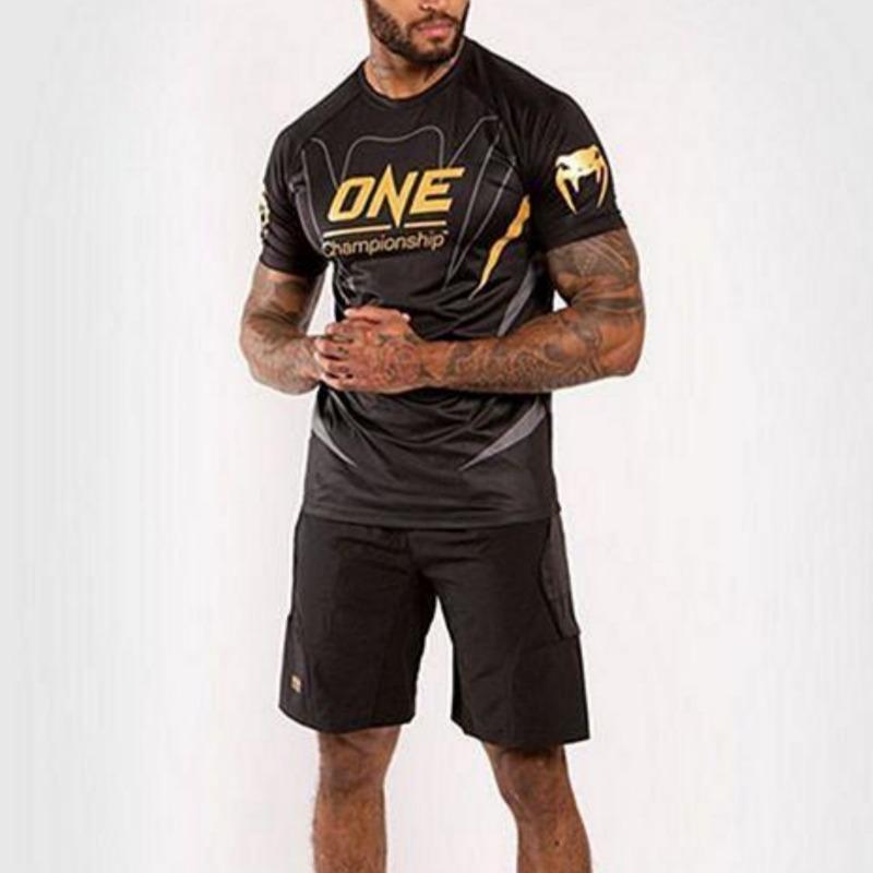 Летняя мужская 3D-печать Боевая одежда Команда ONE Championship Форма для фанатов Дышащая с круглым вырезом с коротким рукавом Мужская Детская Повседневная футболка