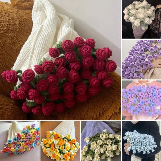 Сделай сам крючком цветы одеяло букет роз одеяло крючком набор букет плед одеяло ремесло