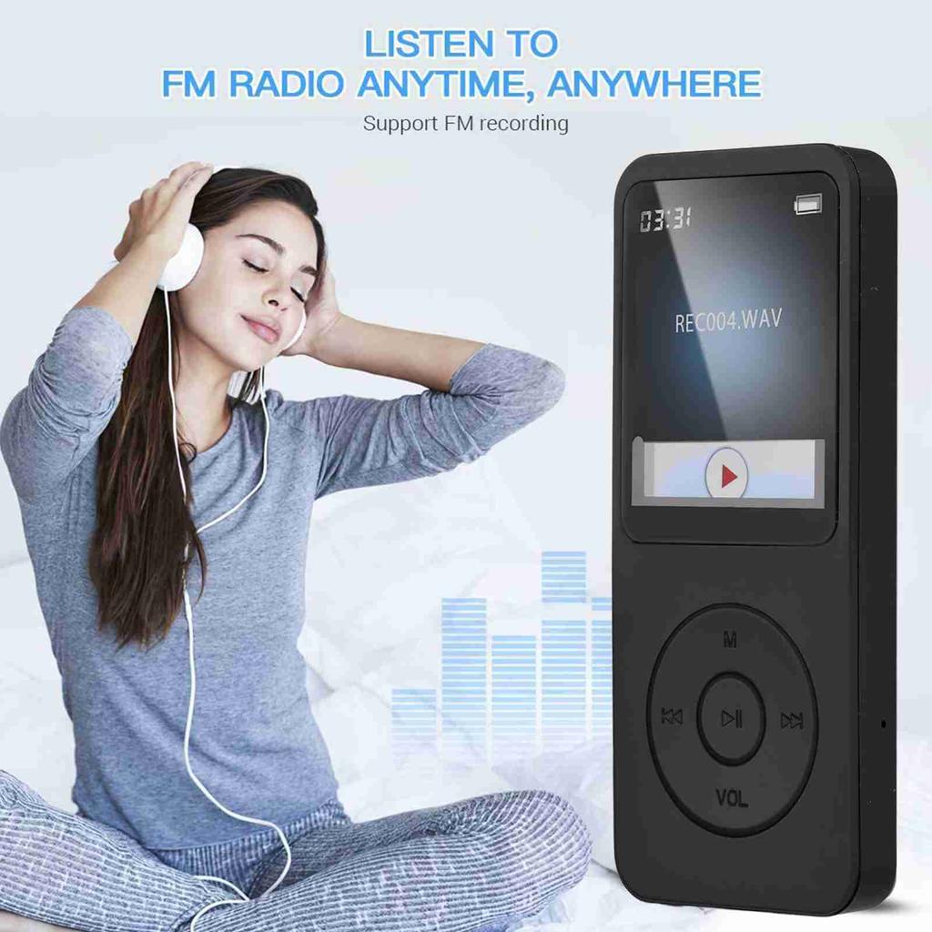 MP4 MP3-плеер 1,77-дюймовый цветной ЖК-экран с подсветкой, USB-перезаряжаемый, BT MP3-плеер, поддержка для Win XP