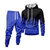 Men's Colorblock Hooded Sweatshirt And Sweatpants Casual Sports Suit