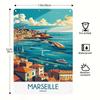 Vibrant Marseille France Art Iron Sign Vintage Wall Decor for Home Bar Cafe Garage Bathroom Easy To Hang cmInch