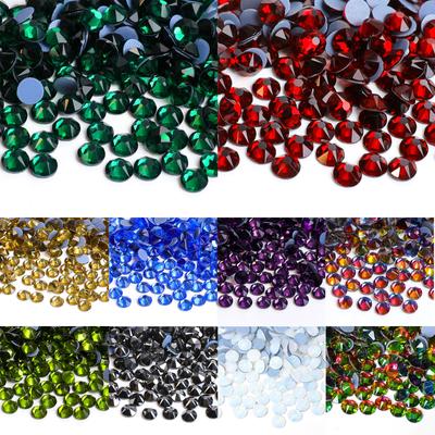 Weichen Color Высокое качество 16 ограненных плоских нижних бутиковых режущих блестящих кристаллов 8 больших 8 маленьких резиновых нижних ремонтных стразов