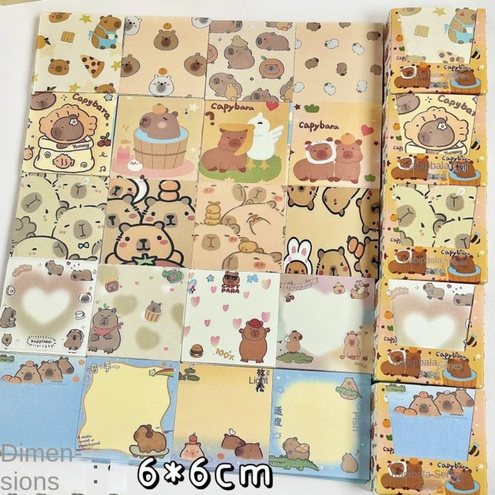 Декоративные бирки Capybara Note Paper Канцелярские принадлежности Cute Capybara Memo Pad Bookmark Marker