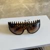 Comb Shaped Glasses Hair Band Leopard Print Summer Sunglasses  Female Hair Accessories