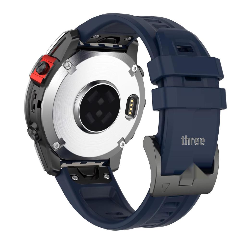 Силиконовый ремешок для часов Garmin Fenix 7/7s/7X Pro с быстросъемным креплением, стиль как у официального для моделей Fenix 5/6/935