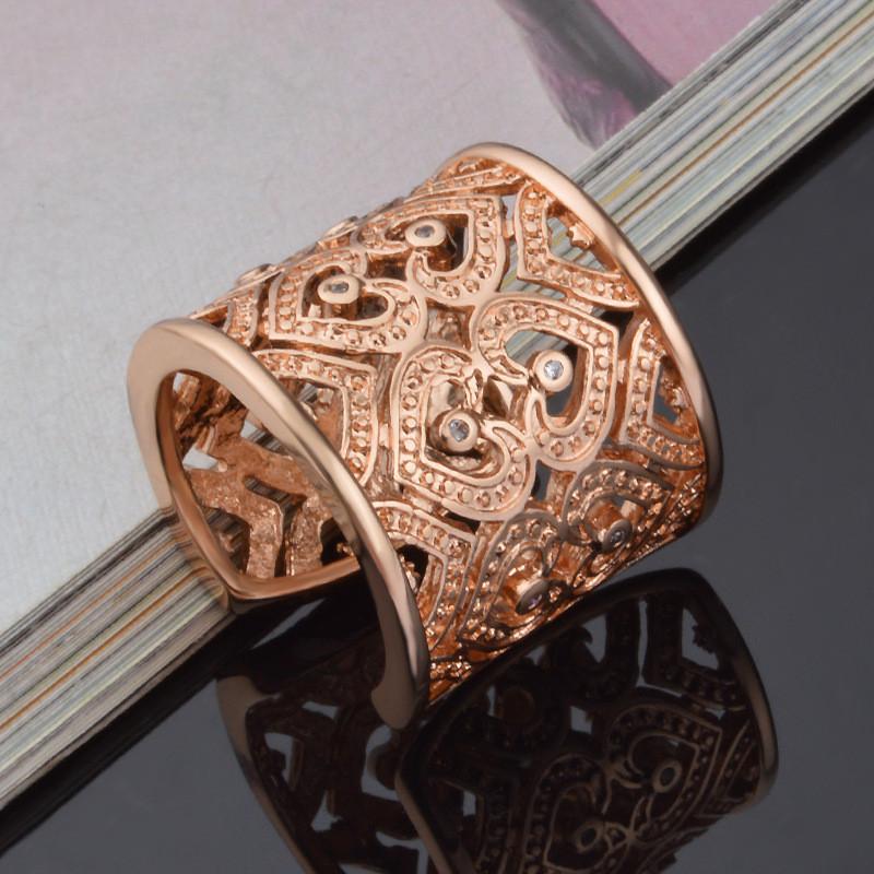 2024 New Fashion High Quality 925 Sterling Silver Hollow Heart Flower Ring For Women Wedding Party Gifts