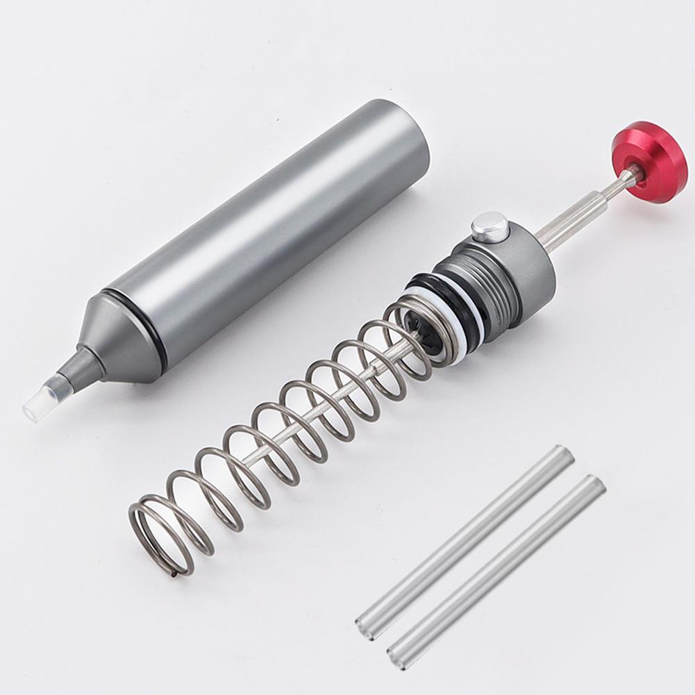 Алюминиевый насос для отсоса припоя, всасывающий пистолет для пайки, присоска, мощный вакуумный утюг, сварочный инструмент для ремонта электронных компонентов