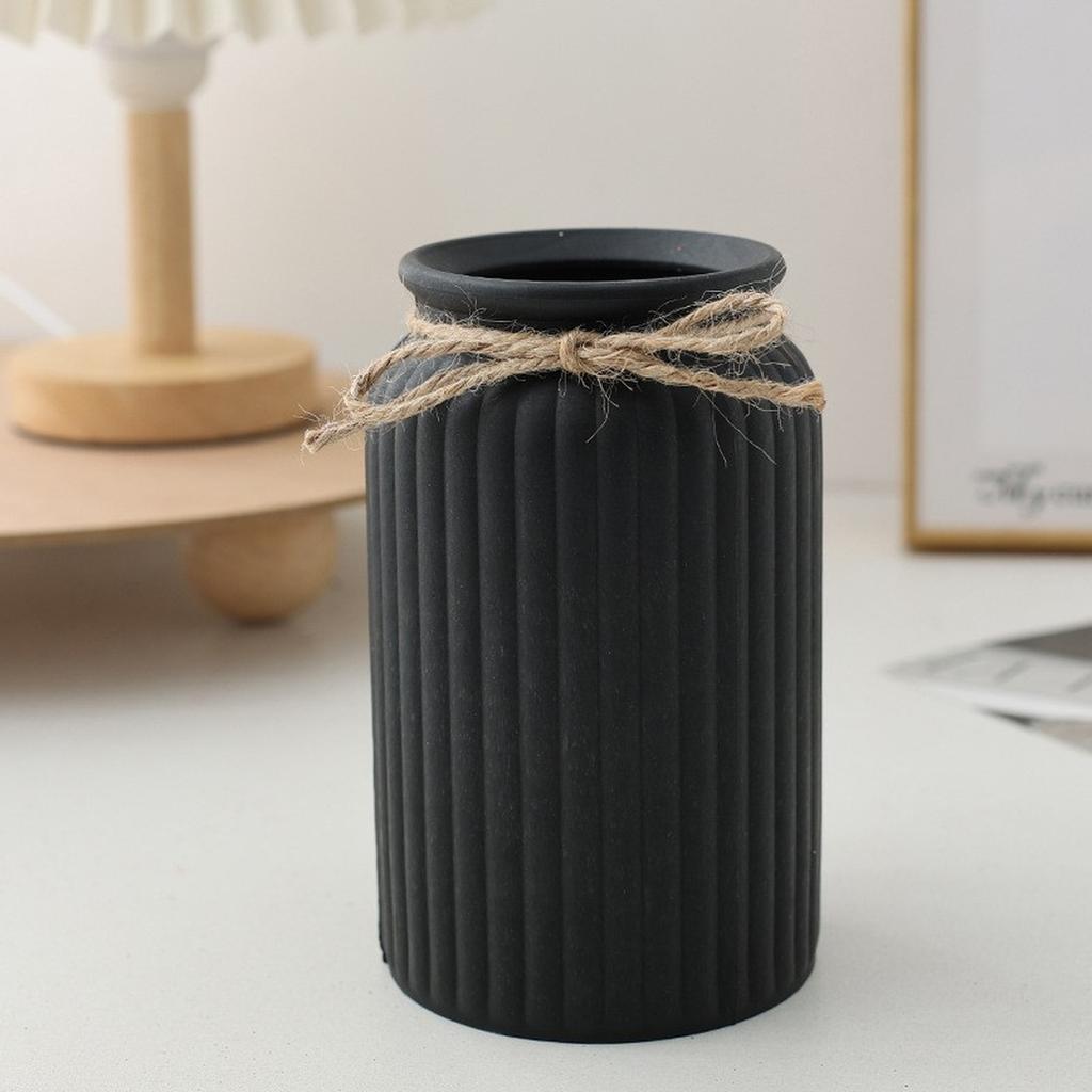 Пластиковая декоративная ваза, ударопрочная, с пеньковой веревкой, складная, для гостиной
