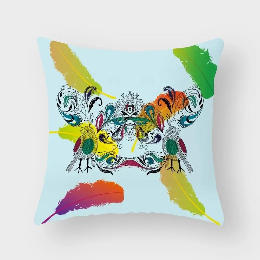 Роскошный Декор для Дома Наволочка Тропический Фламинго Наволочка для Подушки Гостиная Диван Наволочка