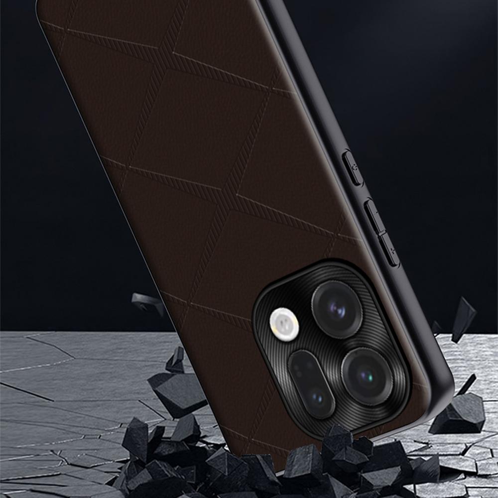 For Oppo Find X9 5G Case X-Patterned TPU PU Leather PC Anti-Drop Phone Cover