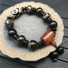 Натуральный тибетский браслет Дзи, очаровательные агатовые нити, ручные струны, браслеты в китайском стиле, ретро-браслеты, мужские аксессуары