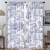 Элегантные шторы для гостиной, цветы и растения, занавески для окон, украшения на Хэллоуин, жалюзи, шторы из 2 частей, перегородка