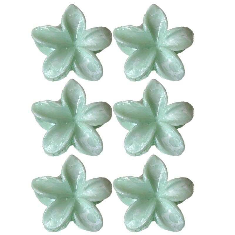 Gradient Frangipani Hair Clip Female Versatile Sweet Resort Fairy Shark Clip Vintage Hair Accessories