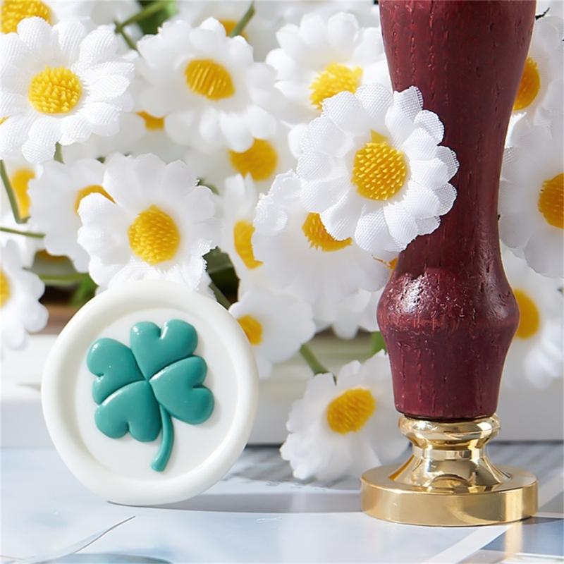 Серия «Фруктовые растения» Сургучная печать для рождественских конвертов, открыток, свадебных приглашений, декор, латунная печать с клевером для воска