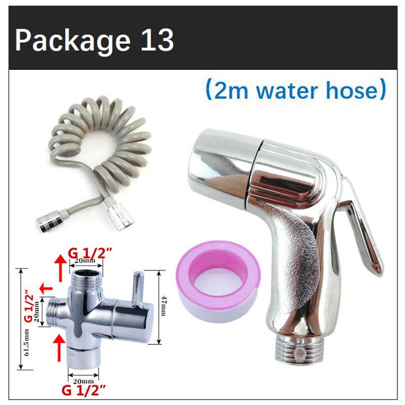 Ручной смеситель для унитаза и биде, распылитель, мусульманская насадка для душа из АБС-пластика, спрей для очистки задницы, набор держателей водяного шланга для туалета, аксессуары для ванной комнаты