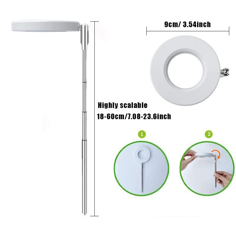 Светодиодный светильник для выращивания растений, полный спектр, для комнатных растений, регулируемая высота, автоматический таймер, низкое безопасное напряжение 5 В